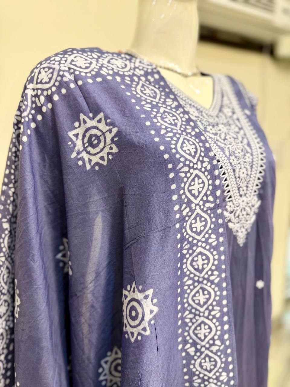 Premium Indigo Blue Cotton Suit Set with Ethnic Handblock Print Dupatta
